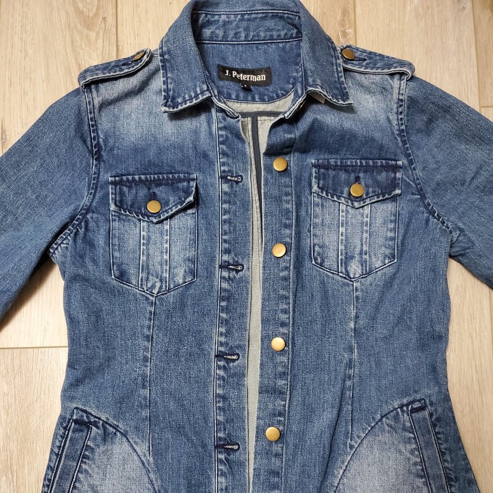 J. Peterman long Jean jacket. Size S